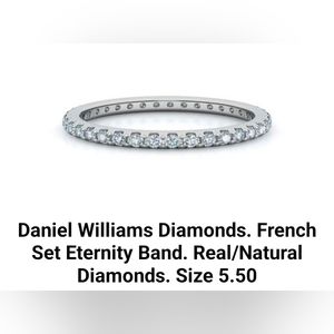 Daniel Williams Eternity Ring size 5.5 real Diamonds with 14k White gold